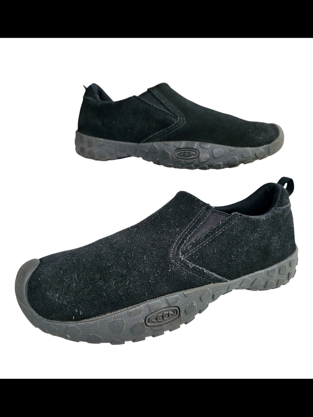 KEEN Slip On Shoes Womens 5 Black Suede Casual Comfort Walking Loafers